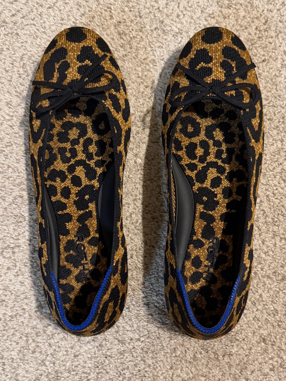Rothys Classic Leopard Ballet Bow Flat